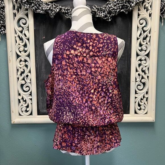 a.n.a Purple and Orange Ruffle Blouse - Picture 6 of 7